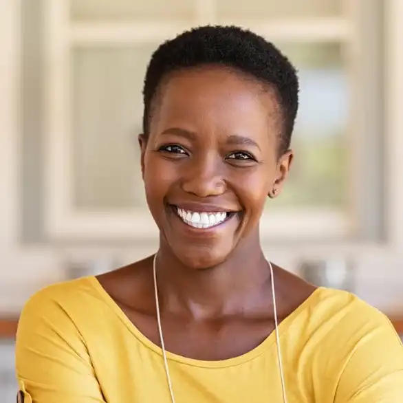 Woman smiling