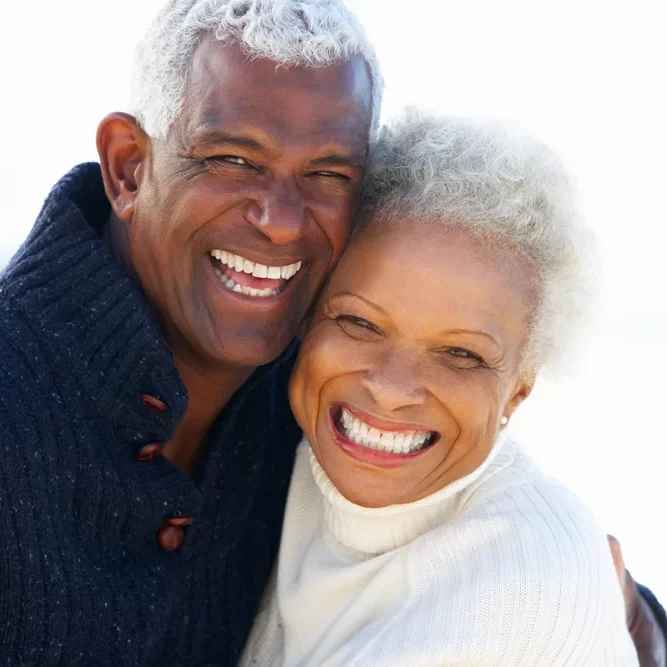 Couple with perfect teeth